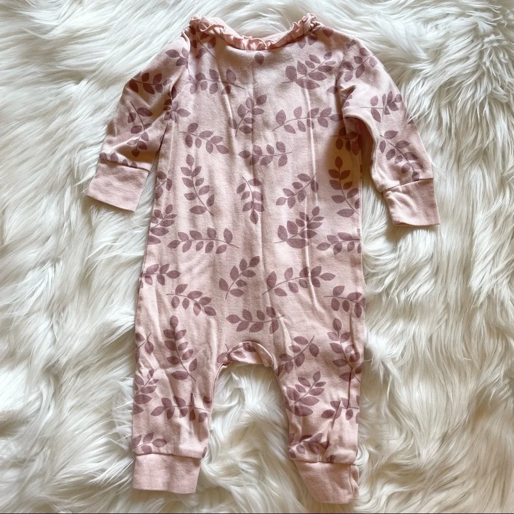 2 Organic Footless Sleepers, Sz 3-6 Mo